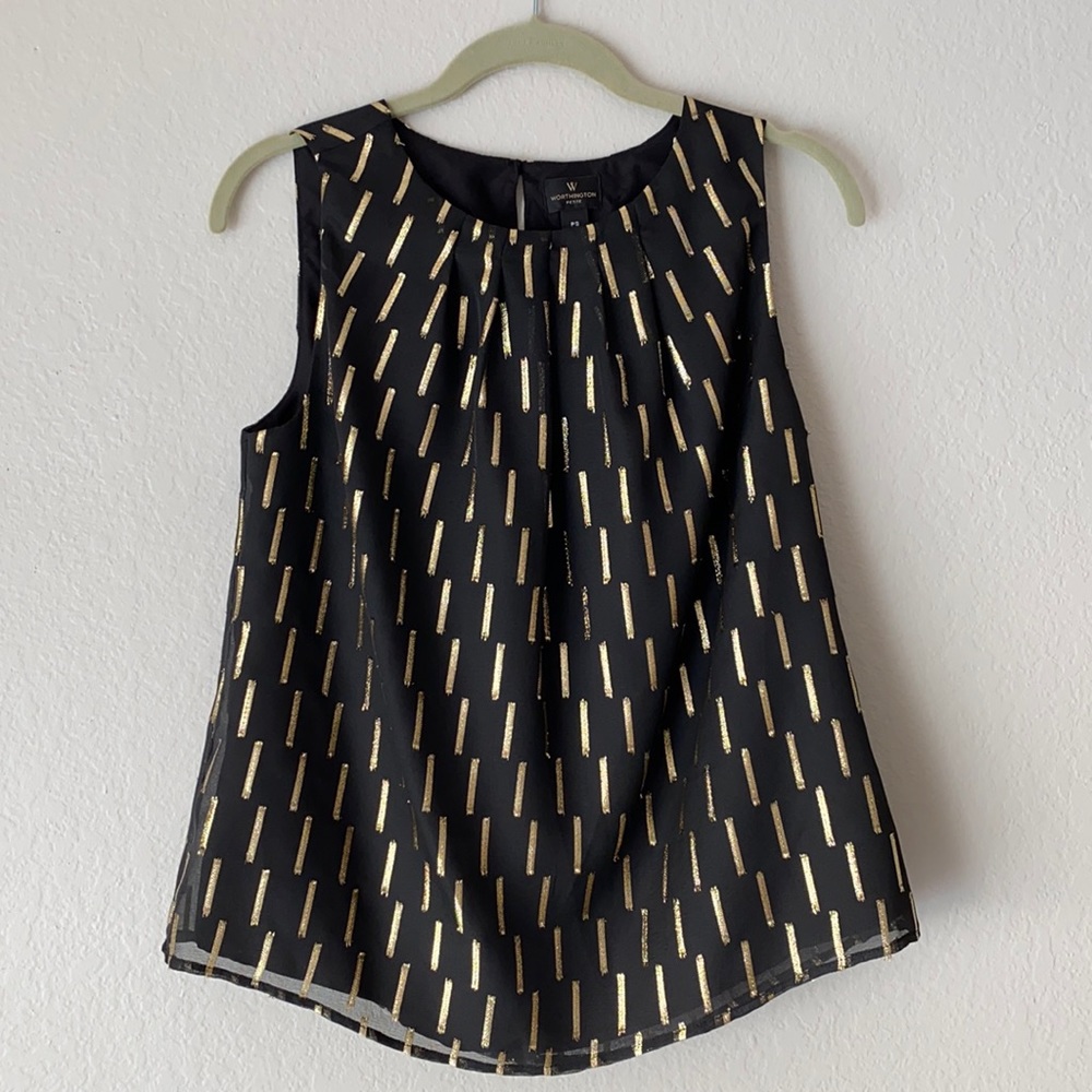 Worthington Sleeveless Blouse Size PS